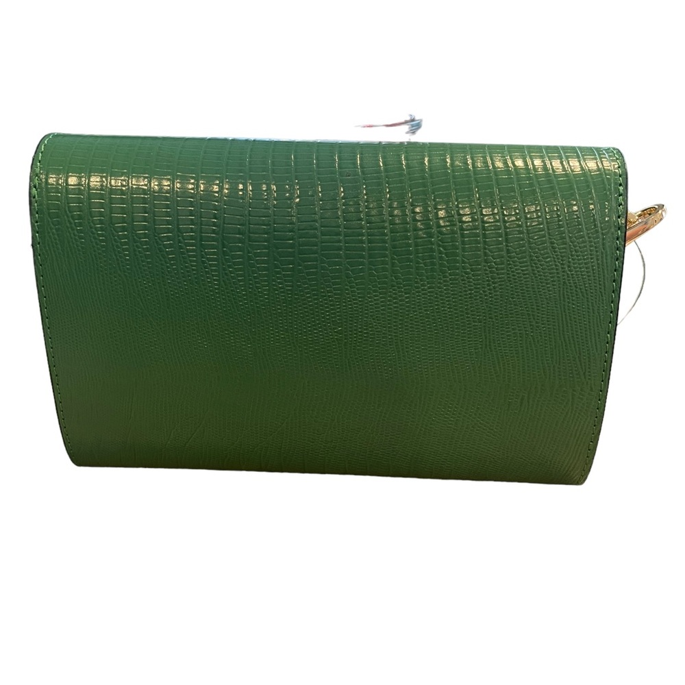 Viola Castellani Green Leather Chain Bag purse. - Picture 5 of 7
